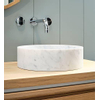 Nemo Stock Java Marble opbouwwastafel rond 380 x 380 x 110 mm marmer wit SW287378