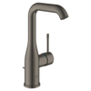 GROHE Essence New Wastafelkraan Opbouw - uitloop 12.7cm - L-size - hoge draaibare uitloop - waste - EcoJoy - brushed hard graphite SW97497