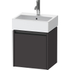 Duravit Ketho 2 wastafelonderbouwkast met 1 deur 43.4x33.8x44cm links, met greep antraciet grafiet supermat SW772965