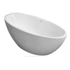 Wiesbaden Oval vrijstaand ligbad 170 x 78 cm acryl mat wit met waste mat wit SW295949