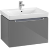 Villeroy & boch Subway 2.0 wastafelonderkast 63.7x42x45.4cm Grijs hoogglans 1024285