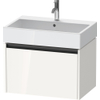 Duravit Ketho 2 wastafelonderbouwkast met 1 lade 68.4x46x44cm met greep antraciet hoogglans wit SW771781