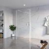 Fortifura Galeria Vrijstaande Inloopdouche - 100x200cm - Helder - antikalk - 8mm veiligheidsglas - 2 zijwanden 30cm - wandsteunen en hoekprofielen - Wit mat SW992964