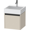 Duravit Ketho 2 wastafelonderbouwkast met 1 lade 48.4x46x44cm met greep antraciet taupe supermat SW771820