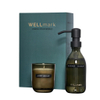 Wellmark Discover giftset - handzeep en geurkaars - dark amber - smokey zwart glas SW891024