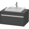 Duravit Ketho Wastafelonderkast 80x55.5x42.6cm 1 lade Standaard greep met softclose spaanplaat Grafiet Mat 0300553