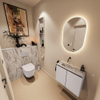MONDIAZ TURE-DLUX 60cm toiletmeubel Cale. EDEN wastafel Glace positie links. Zonder kraangat. SW1103165
