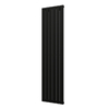 Plieger Cavallino Retto designradiator verticaal enkel middenaansluiting 1800x450mm 910W mat zwart SW224470