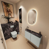 MONDIAZ TURE-DLUX 80cm toiletmeubel Greey. EDEN wastafel Lava positie links. Met 1 kraangat. SW1103859
