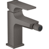 Hansgrohe Metropol 1-gats bidetkraan 100 met push open waste met voorsprong uitloop 12.9cm brushed black chroom SW358666