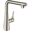 Hansgrohe Metris Select keukenkraan 260 met instelbaar draaibereik uitloop 110°,150° of 360° m. Select knop v. pauzefunctie RVS look SW95055