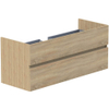 Thebalux onderkast, Beat 45, 2x lade opliggend, 1x hout greeplijst in kleur meubel SW823041
