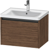 Duravit Ketho 2 wastafelonderbouwkast met 1 lade 63.4x45.5x44cm met greep antraciet donker noten mat SW772212