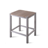 Looox Wood collection douche stool 35x30x45 met frame RVS geborsteld eiken RVS geborsteld SW73173