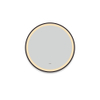 FugaFlow Eccelente Arredo Badkamerspiegel - rond - diameter 100cm - geintegreerde LED verlichting - spiegelverwarming - infraroodbediening - mat zwart SW1123404