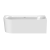 Plieger Kansas Hoekbad - 180x80x60cm - hoek rechts - met slotoverloop - met af- en overloopgarnituur - met poten - acryl - wit SW901456