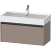 Duravit Ketho 2 wastafelonderbouwkast met 1 lade 98.4x46x44cm met greep antraciet basalt mat SW771898