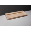 Forzalaqua Bellezza wastafel 120.5x51.5x9cm Rechthoek 2 kraangaten Natuursteen Travertin gezoet SW67795