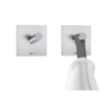Zack Peco handdoekhaak 4.2x4.2cm vierkant zelfklevend Mat Geborsteld RVS set van 2 SW23649