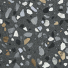 STN Ceramica wand- en vloertegel - 59.5x59.5cm - 9.5mm - gerectificeerd - Terrazzo - Zwart SW857381