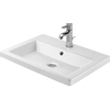 Duravit 2nd floor opbouwwastafel 60x43cm 1 kraangat wit 0292706