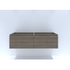 HR badmeubelen Matrix Wastafelonderkast - 140x44.8x40cm - 3D-front - 2 lades - greeploos met greeplijst - charleston SW757341