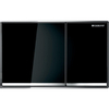 Geberit Omega60 bedieningsplaat - 2-toets spoeling - vierkant - glas zwart 0700247