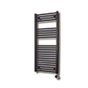 Sanicare Elektrische Design Radiator - 111.8 x 45 cm - 596 Watt - thermostaat chroom rechtsonder - zwart mat SW420040