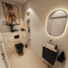 MONDIAZ TURE-DLUX 40cm toiletmeubel Urban. EDEN wastafel Frappe positie links. Zonder kraangat. SW1102615
