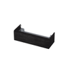 INK Wastafelonderkast - 120x45x35cm - 1 lade - greeploos - houten keerlijst - MFC Houtskool eiken SW352433
