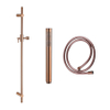 Fortifura Calvi glijstangset met staafhanddouche, gladde doucheslang Geborsteld koper PVD SW1239442
