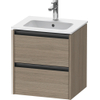 Duravit Ketho.2 wastafelonderkast 51x42x54.9cm geschikt voor 1 waskom Spaanplaat Eiken (terra) Mat SW773037
