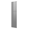 Plieger Cavallino Retto designradiator verticaal enkel middenaansluiting 2000x450mm 999W zilver metallic 7255309