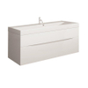 Crosswater Glide II Wastafelonderkast - 100x45x52cm - 2 lades - greeploos - Wit glans SW487212