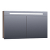BRAUER Promise spiegelkast - 120x70x15cm -- met directe verlichting - 2 enkelzijdige spiegeldeuren - Grove SW371606