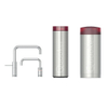 Quooker Nordic Square Twintaps kokendwaterkraan - draaibare uitloop - Combi+ incl. Cube reservoir - Warm / kokend water - Chroom SW299752