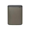 Brabantia Bo Touch Bin Afvalbak - 2x30 liter - 2 kunststof binnenemmers - platinum SW1105236