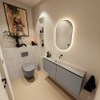 MONDIAZ TURE-DLUX Toiletmeubel - 120cm - Smoke - EDEN - wastafel Opalo - positie midden - Zonder kraangat SW1126219