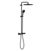 GROHE Vitalio Comfort 250 Quickfix Regendoucheset - 25cm - hoofddouche - vierkante handdouche - 2 straalsoorten - met douchethermostaat - mat zwart SW1126675