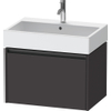 Duravit Ketho 2 wastafelonderbouwkast met 1 lade 68.4x46x44cm met greep antraciet grafiet supermat SW772342