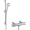 Hansgrohe CromettaDoucheset - ecostat universal douchekraan - thermostatisch - glijstangset 65cm - met Crometta 100 Vario handdouche - wit/chroom 0605383