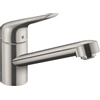 Hansgrohe M42 M421-H100 1-gats keukenkraan m. 360° draaibare uitloop chroom SW241705