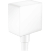 Hansgrohe Fixfit Square muuraansluitbocht m. terugslagklep mat wit SW297540