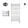 Sanicare HVW - Moda electrische WifiRadiator - 120x60cm - mat wit met thermostaat chroom - rechtsonder SW1185691