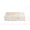 Saniclass fontein - 40x22x10cm - rechthoek - kraangat rechts - terrazzo - mat beige SW956227
