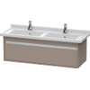 Duravit Ketho Wastafelonderkast 120x45.5x41cm 1 lade Standaard greep met softclose spaanplaat Basalt Mat 0300512