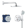 GROHE Grohtherm Smartcontrol Regendoucheset Inbouw - hoofddouche 21cm - handdouche rond - wandarm - chroom SW209456