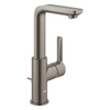 GROHE Lineare waterbesparende wastafelkraan l-size met waste met draaibare gegoten uitloop brushed hard graphite SW444224