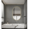 Adema Shine Badkamerspiegel - 70x120cm - Ovaal - horizontale / verticale plaatsing - indirecte LED verlichting - Spiegelverwarming - Infrarood SW1152321