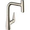 Hansgrohe Talis Select S keukenkraan 220 met uittrekbare handdouche en 150° draaibare uitloop RVS look SW95070